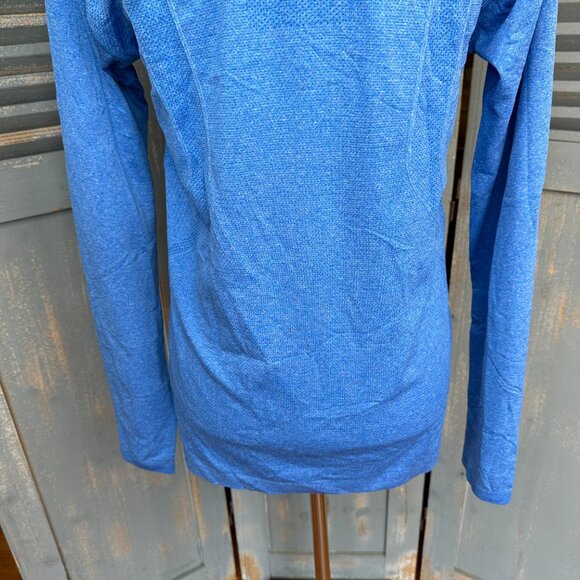 Lululemon Men's Long Sleeve Swiftly Tech Mesh Panel Top Blue Heather Sz S - Picture 11 of 16
